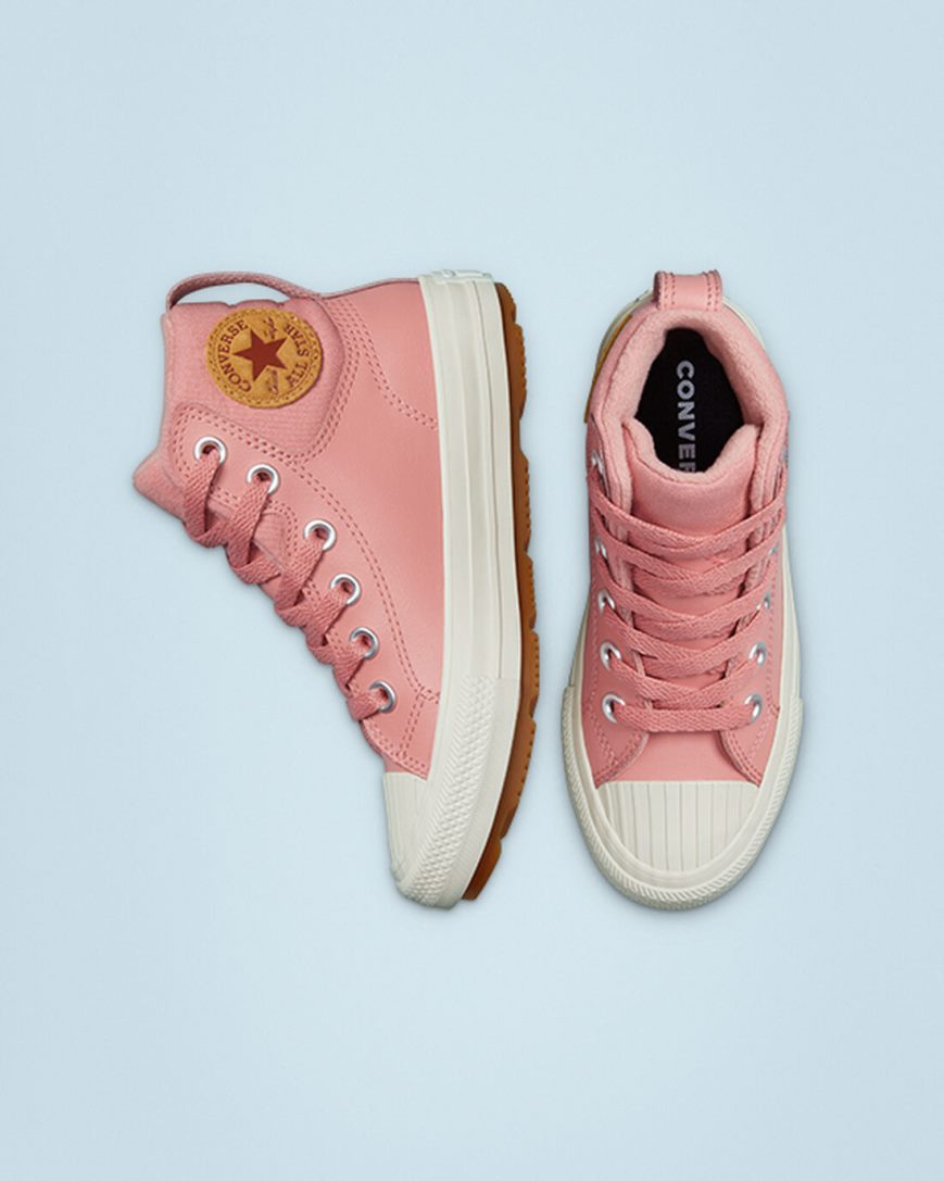 Chlapecké Boty Vysoké Converse Læder Chuck Taylor All Star Berkshire Boot Color Růžové | CZ YZHW49